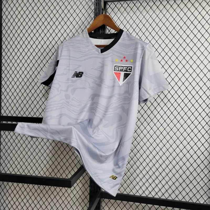 Camisa São Paulo Treino 24/25 - Torcedor Masculina New Balance Cinza - Camisa de Time Oficial - Buyit