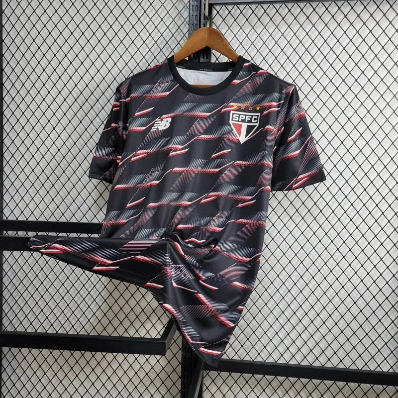 Camisa São Paulo Treino 24/25 - Torcedor Masculina Preta - Camisa de Time Oficial - Buyit