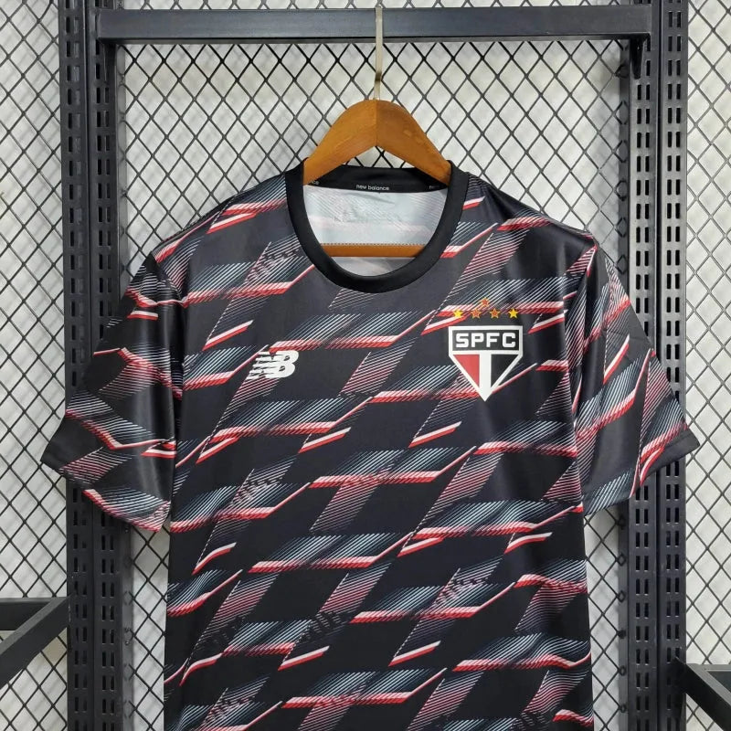 Camisa São Paulo Treino 24/25 - Torcedor Masculina Preta - Camisa de Time Oficial - Buyit