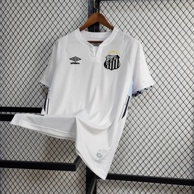 Camisa Santista Home 24/25 - Torcedor Masculina Branca + Patrocínios