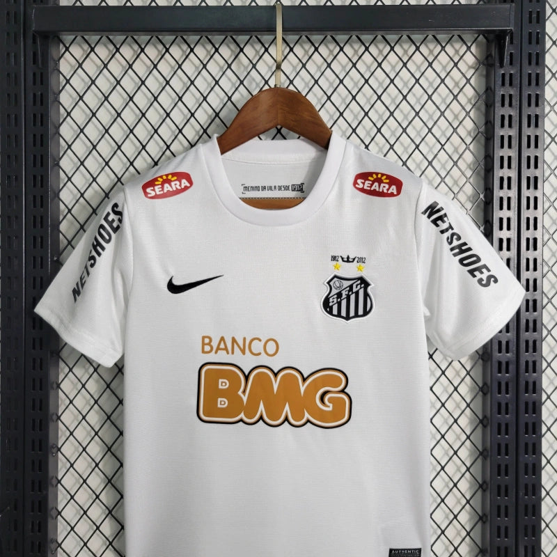 Camisa Santista Retrô Home 2011/12 - Torcedor Infantil Branca