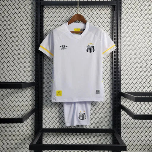 Camisa Santos Home 23/24 - Torcedor Infantil Branca - Camisa de Time Oficial - Buyit