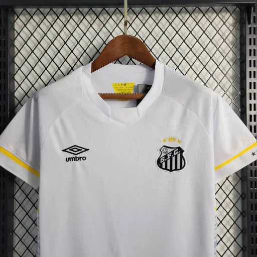 Camisa Santos Home 23/24 - Torcedor Infantil Branca - Camisa de Time Oficial - Buyit