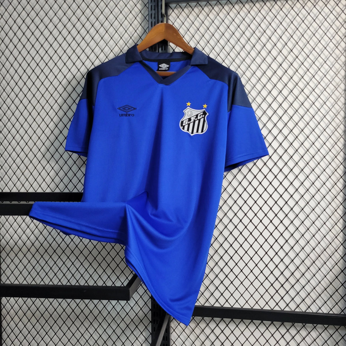 Camisa Santos Treino 23/24 - Torcedor Masculina Azul - Camisa de Time Oficial - Buyit