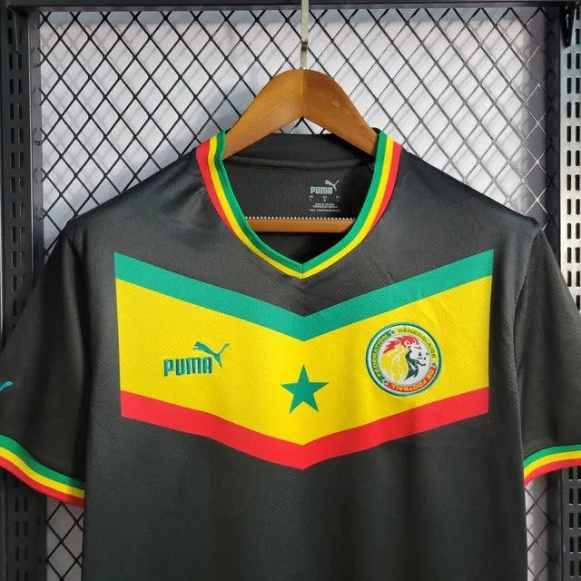 Camisa Senegal Away 22/23 - Torcedor Masculina Preta - Camisa de Time Oficial - Buyit