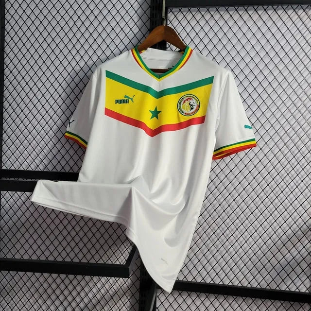 Camisa Senegal Home 22/23 - Torcedor Masculina Branca - Camisa de Time Oficial - Buyit