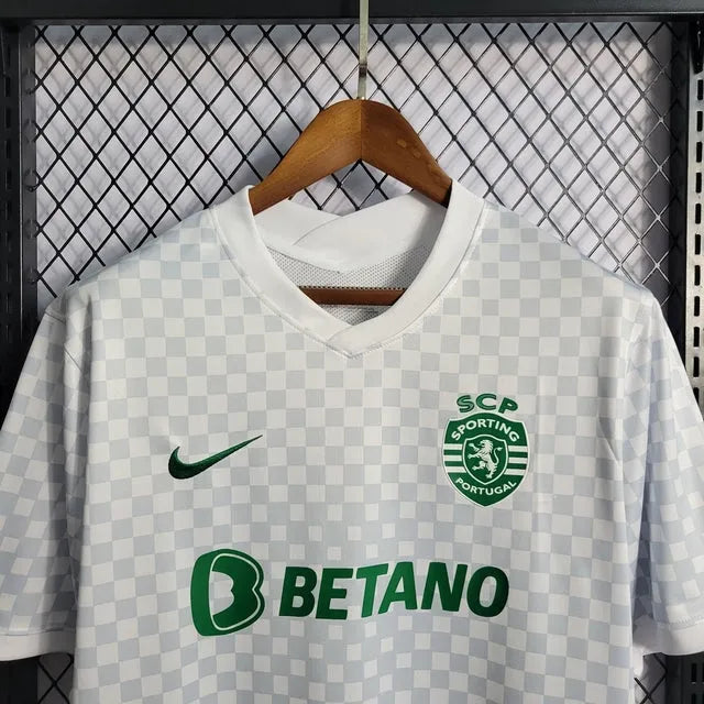 Camisa Sporting Away 22/23 - Torcedor Masculina Branca - Camisa de Time Oficial - Buyit