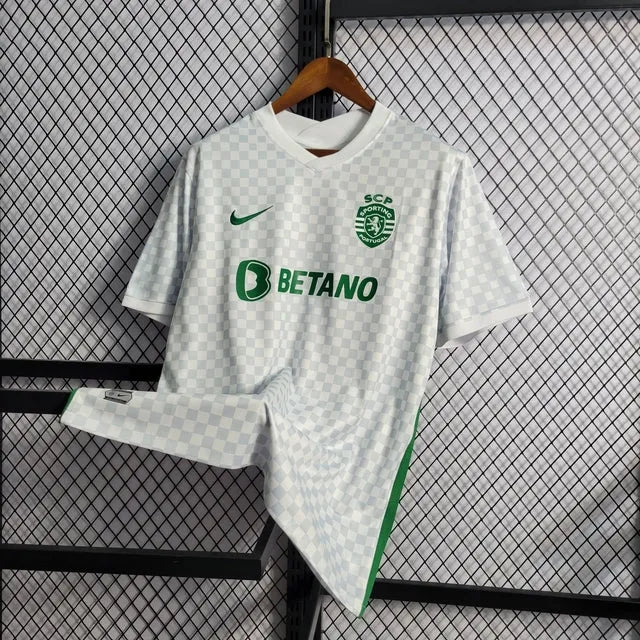 Camisa Sporting Away 22/23 - Torcedor Masculina Branca - Camisa de Time Oficial - Buyit