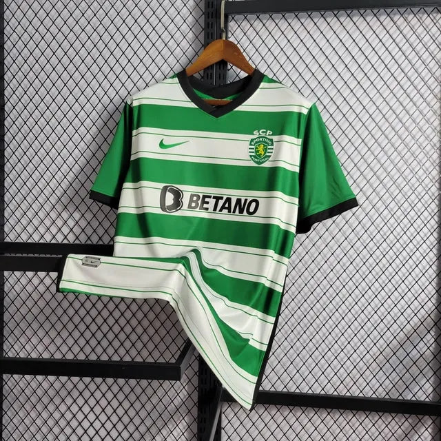 Camisa Sporting Home 22/23 - Torcedor Masculina Verde - Camisa de Time Oficial - Buyit