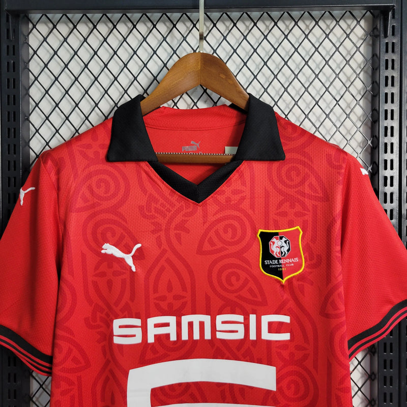 Camisa Stade Rennais Home 23/24 - Torcedor Masculina - Camisa de Time Oficial - Buyit