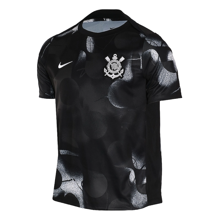 Camisa Timão Pré Jogo 25/26 - Torcedor Masculina Preta