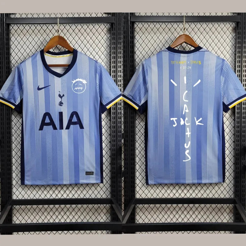 Camisa Tottenham X Travis Scott Away 24/25 - Torcedor Masculina Azul - Camisa de Time Oficial - Buyit