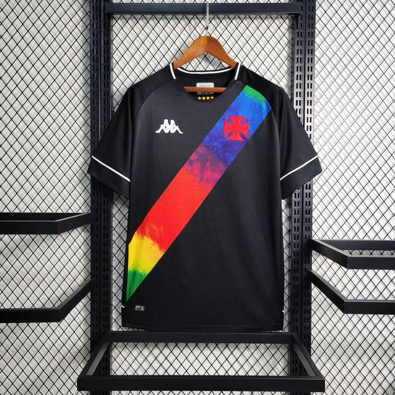 Camisa Vasco Edição Especial LGBT 21/22 - Torcedor Masculina Preta - Camisa de Time Oficial - Buyit