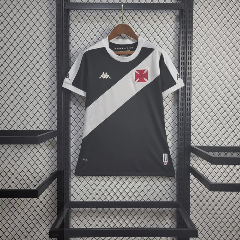 Camisa Vasco Home 24/25 - Torcedor Feminina Preta - Camisa de Time Oficial - Buyit