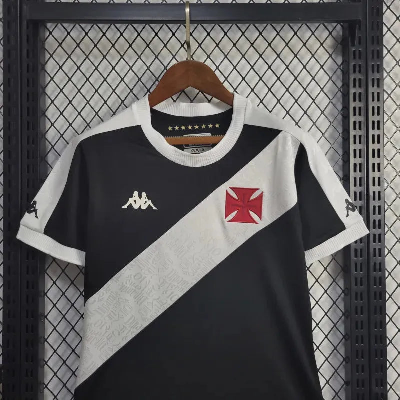 Camisa Vasco Home 24/25 - Torcedor Feminina Preta - Camisa de Time Oficial - Buyit