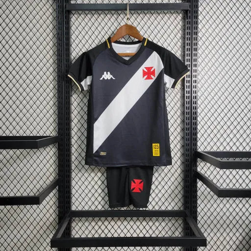 Camisa Vasco da Gama Home 23/24 - Torcedor Infantil Preta - Camisa de Time Oficial - Buyit