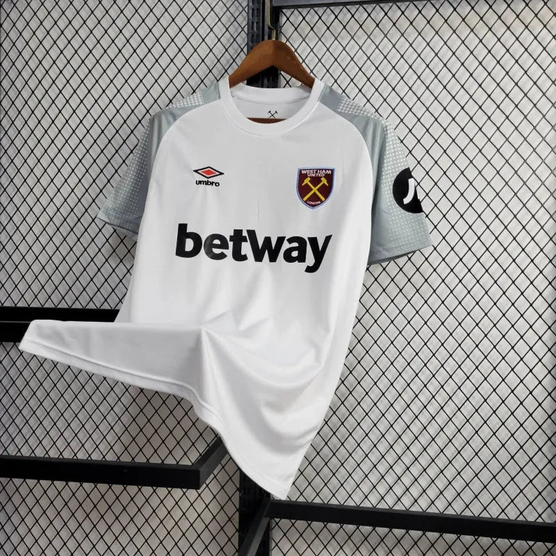 Camisa West Ham Away 24/25 - Torcedor Masculina Branca - Camisa de Time Oficial - Buyit