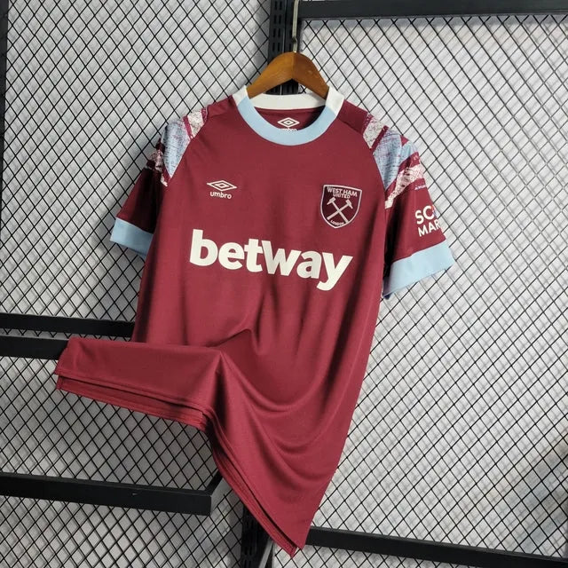 Camisa West Ham Home 22/23 - Torcedor Masculina - Camisa de Time Oficial - Buyit