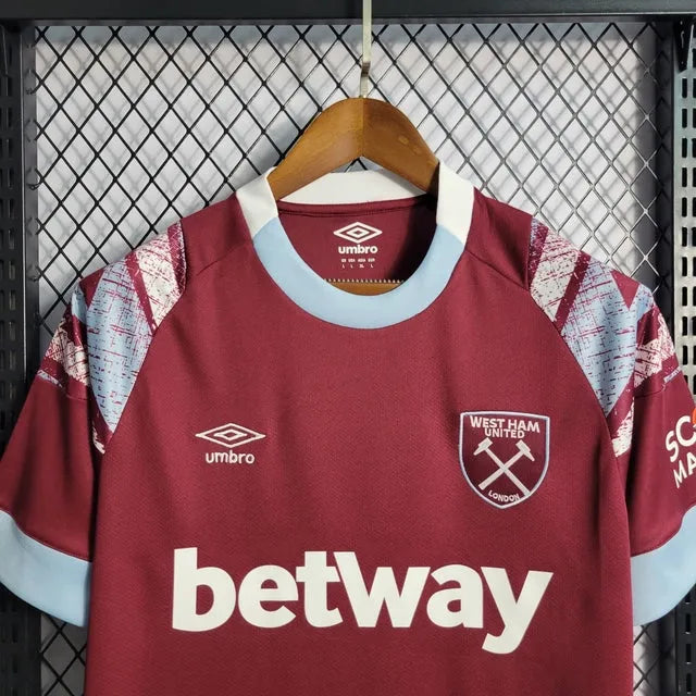 Camisa West Ham Home 22/23 - Torcedor Masculina - Camisa de Time Oficial - Buyit