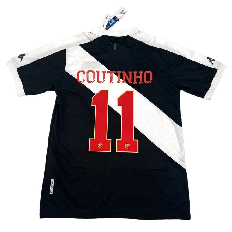 Camisa Vasco Home 24/25 - Torcedor Masculina Preta - Camisa de Time Oficial - Buyit