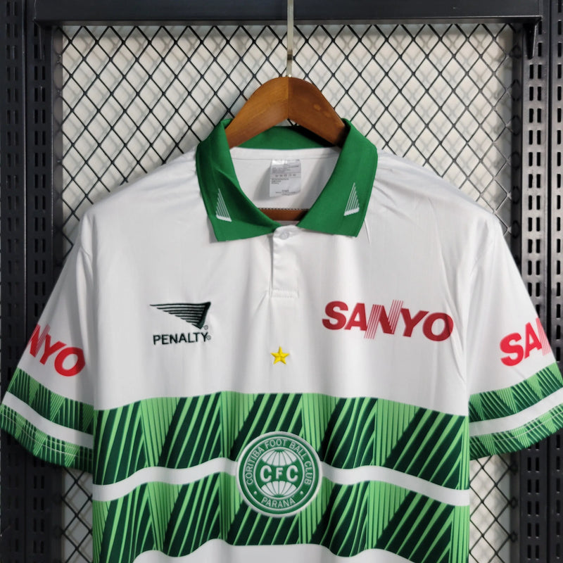 Camisa Coritiba Retrô 1997/98 - Torcedor Masculina Branca e Verde - Camisa de Time Oficial - Buyit